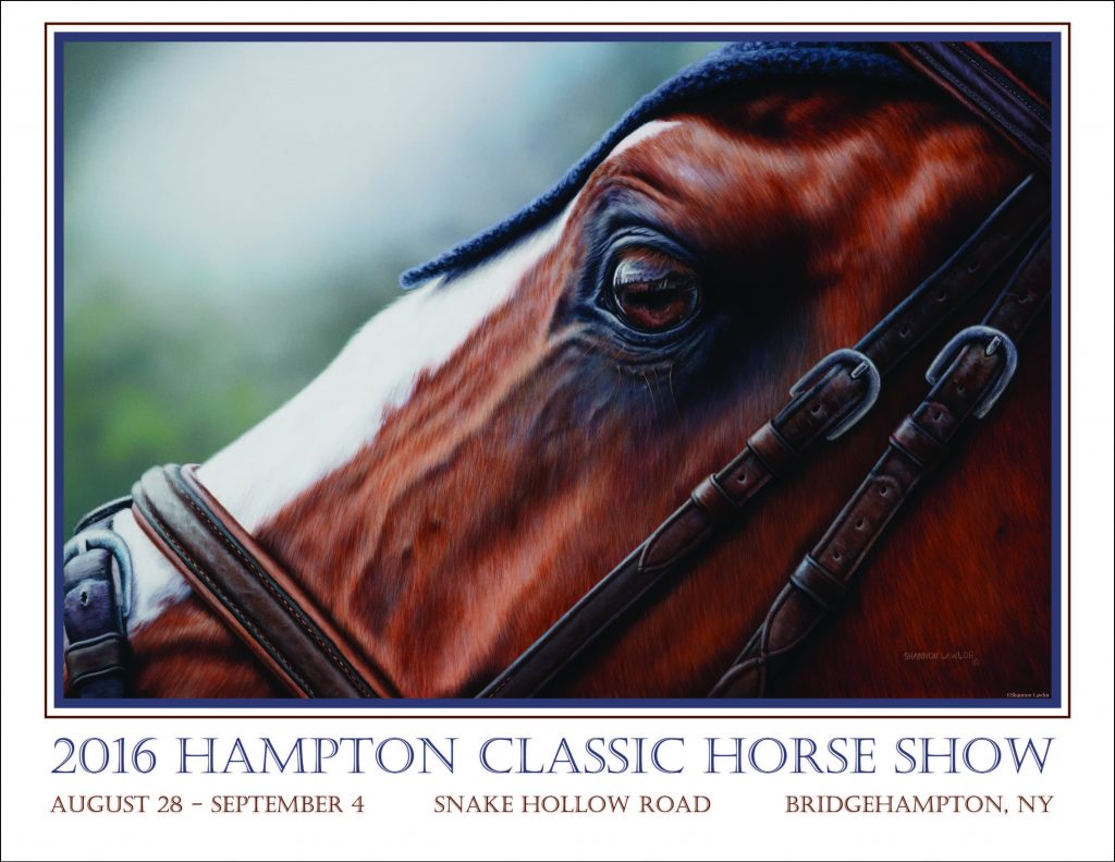 equestrian poster art by Calgary Artist Shannon Lawlor Calgary Hampton Classic Horse Show Bridgehampton New York USEF