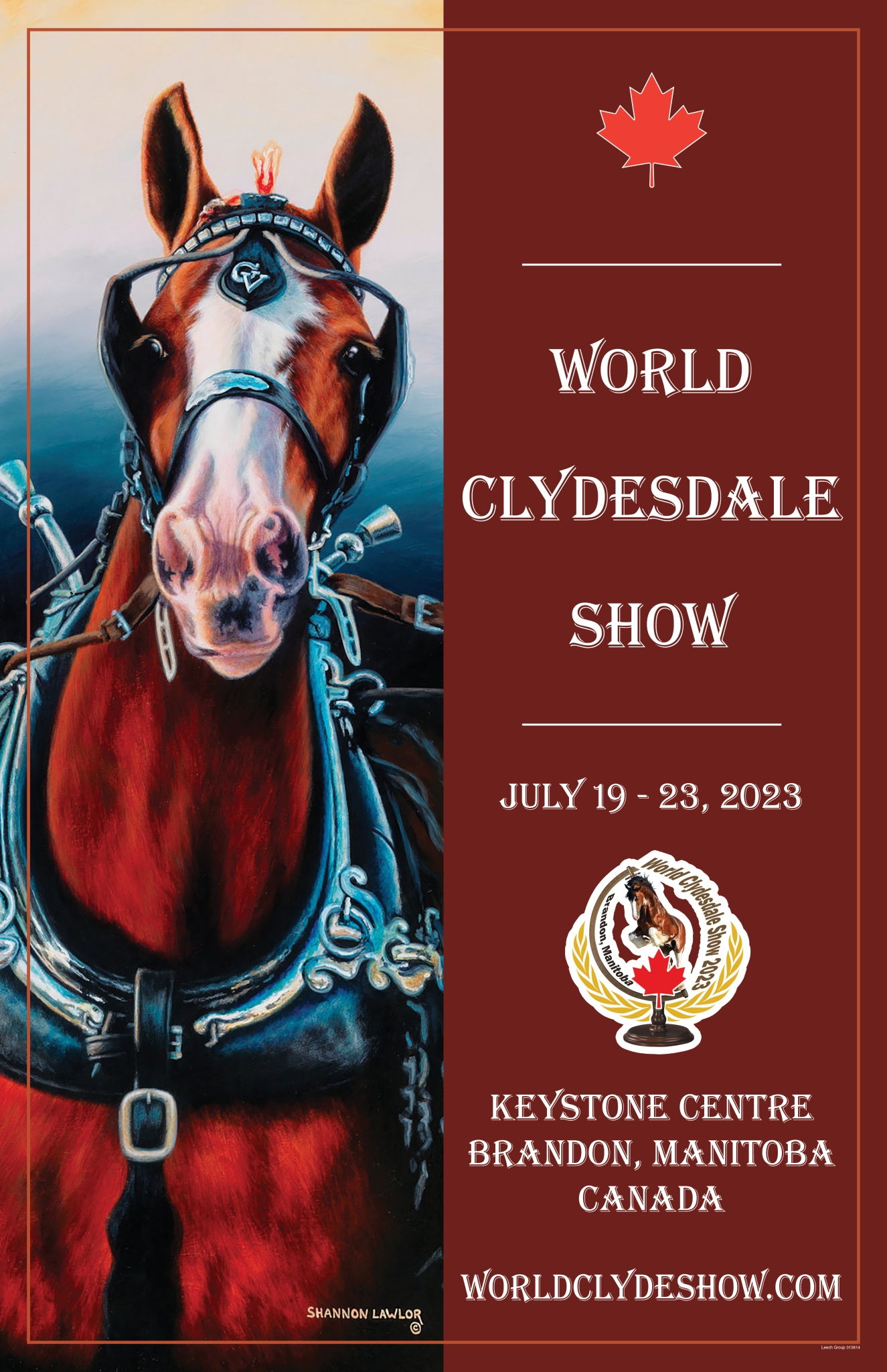 2023 World Clydesdale Show Equine Art by Shannon Lawlor